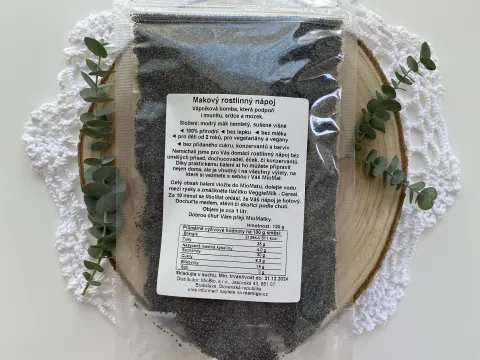Namíchané rostlinné mléko: Makové se sušenými brusinkami