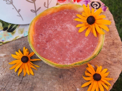 Meloun-švestky-ostružiny smoothie